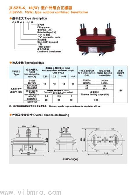 jlszv-6w 组合互感器